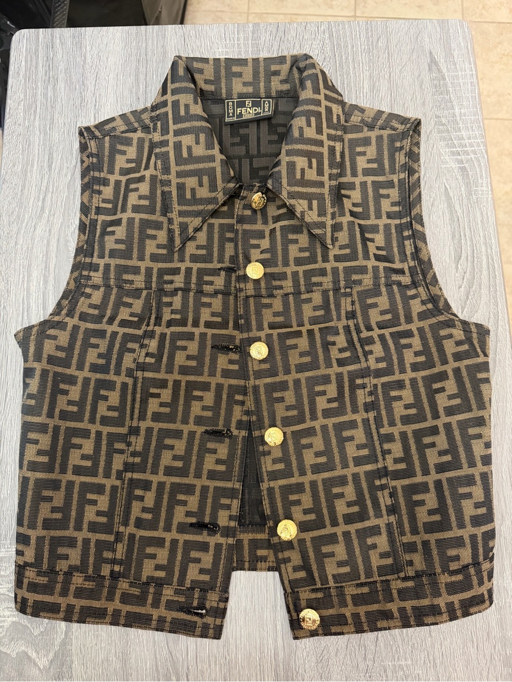 Fendi | Vintage Zucca FF Tessuto Vest